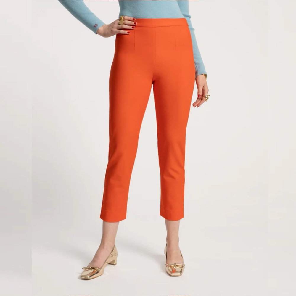 NWT Frances Valentine Lucy Pant Japanese Stretch Blend Orange